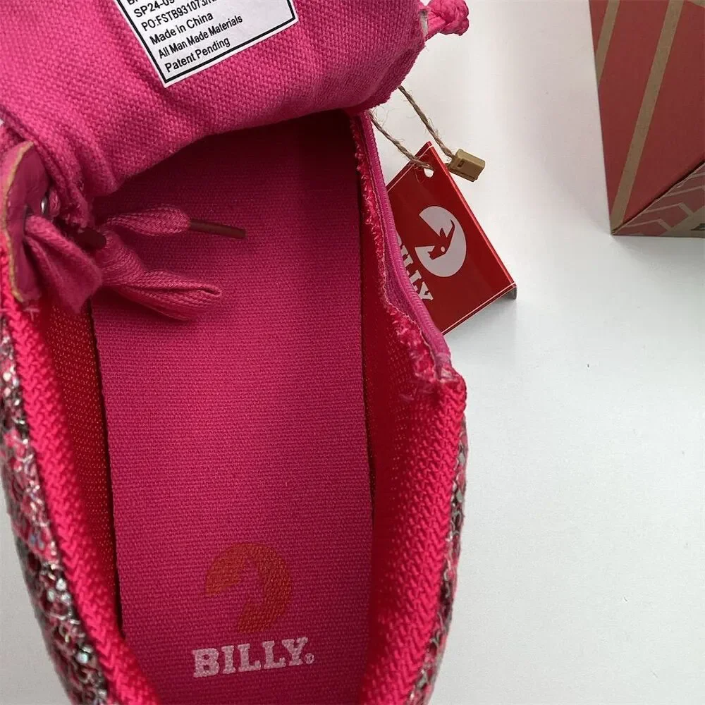 BILLY Girls'‎ High-Top Sneakers Size 7 Pink Snake Wide-Width Zip